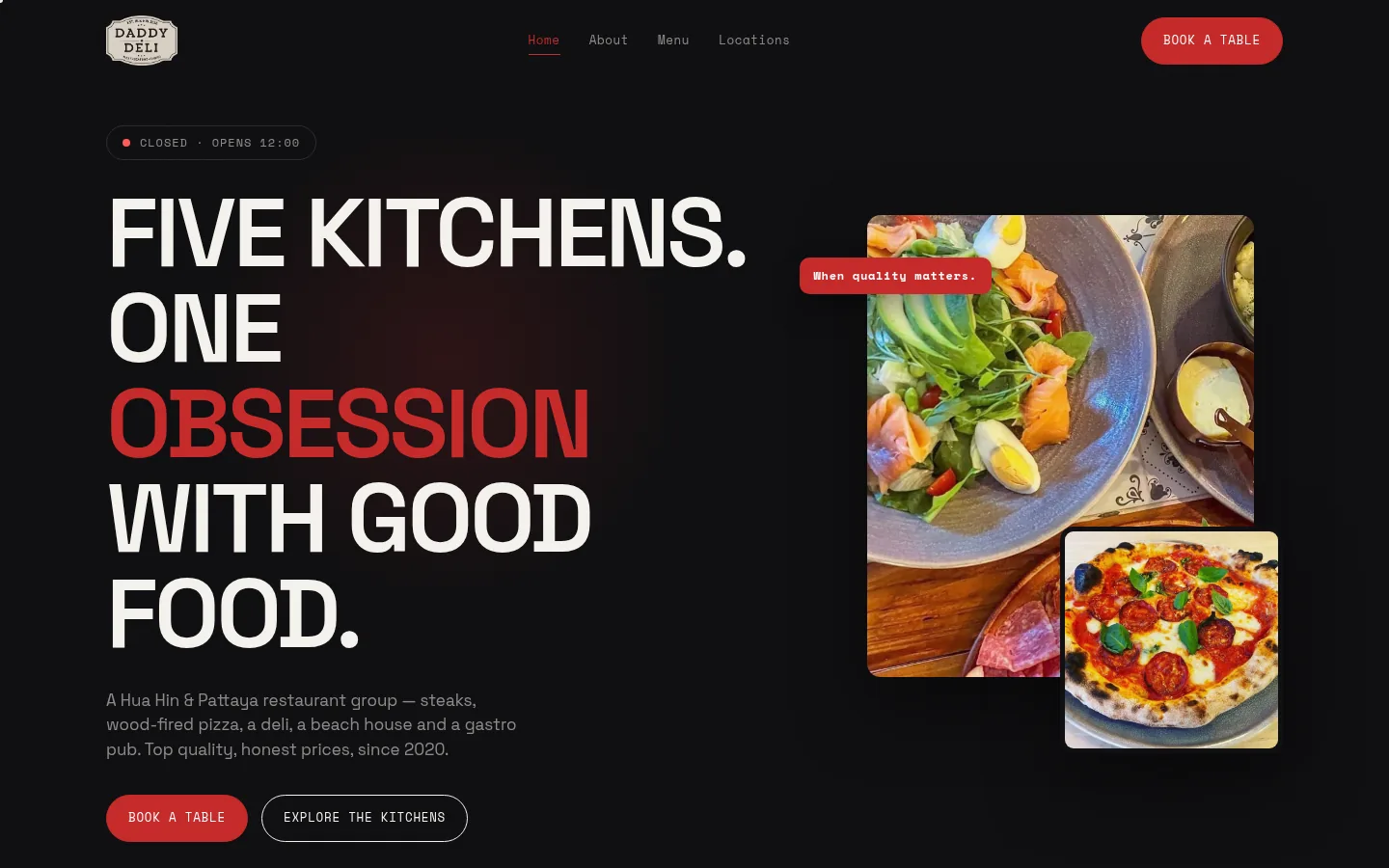 Daddy Deli homepage